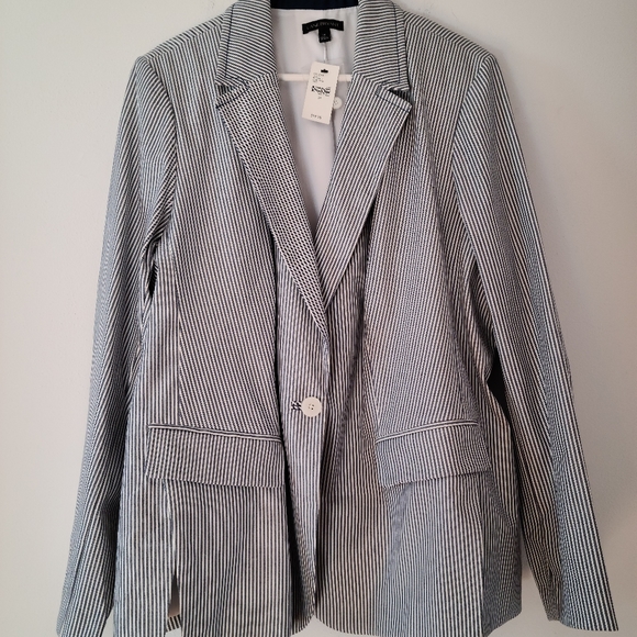 Lane Bryant Striped One Button Blazer - Picture 3 of 6